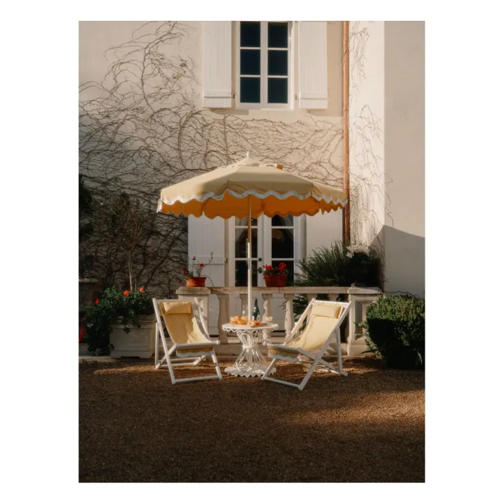 Parasol festonné Beach Club | Jaune- Image produit n°1