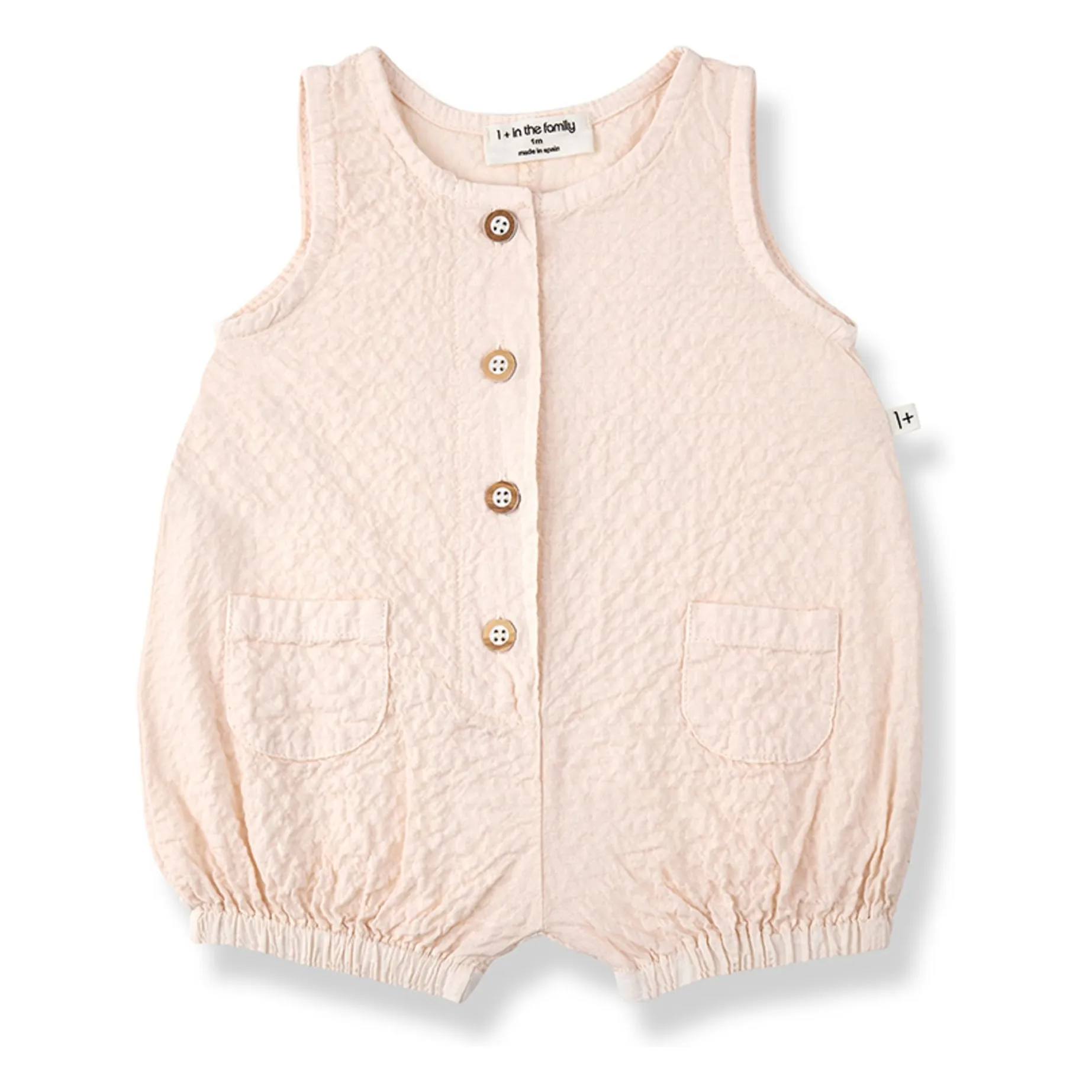 Pelele Etolia Seersucker | Beige rosado- Imagen del producto n°0