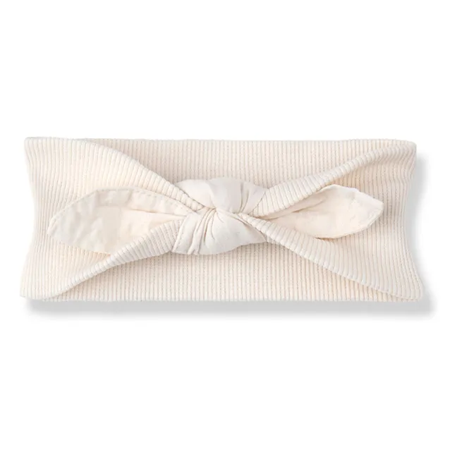 Noa Knot Headband Seersucker | Ecru