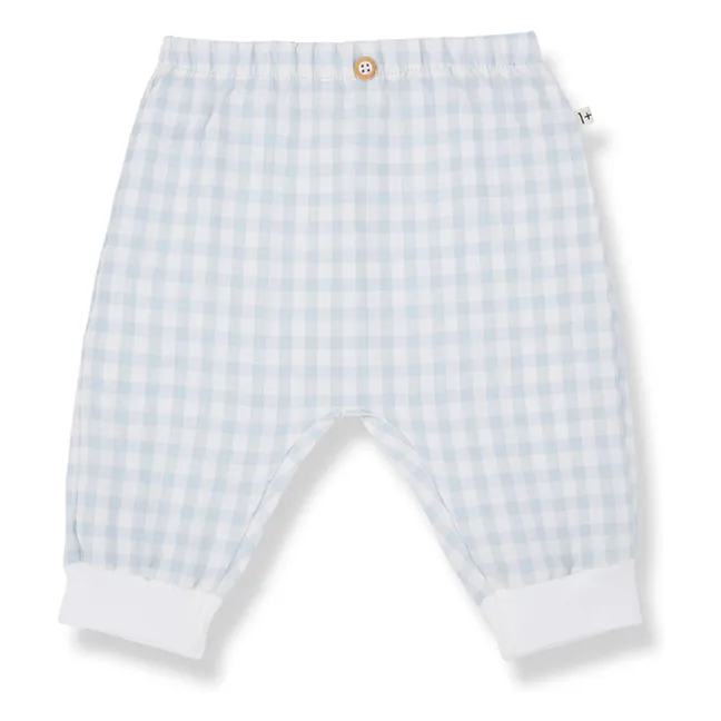 Pantalon Karpathos Vichy Seersucker | Bleu pâle