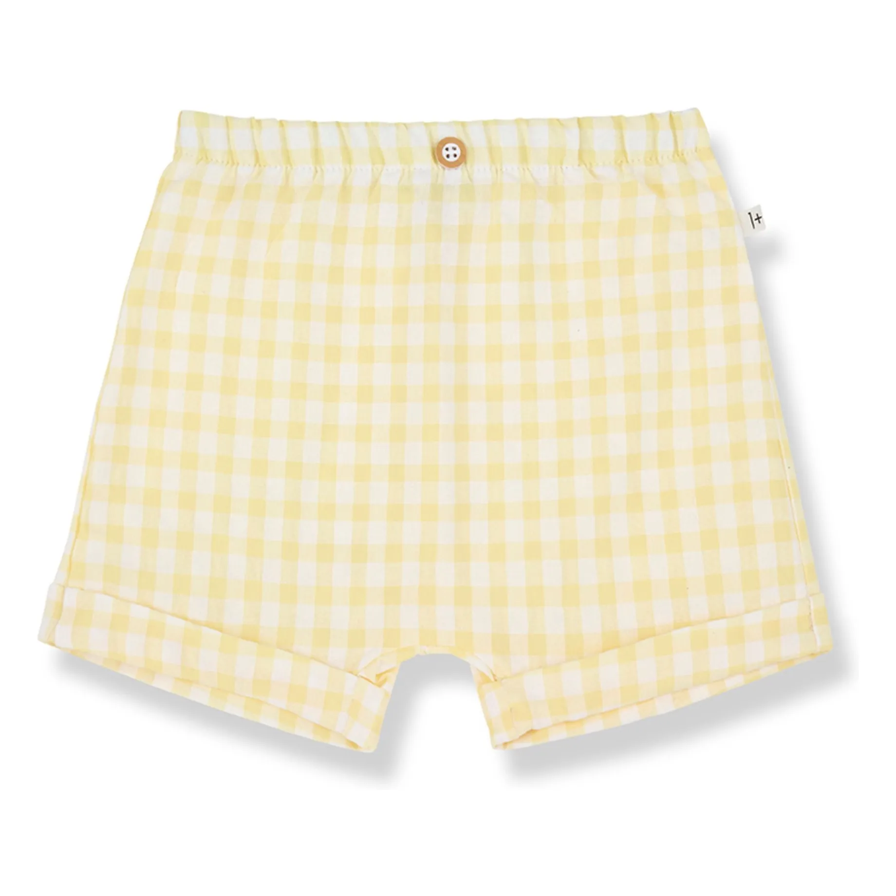 1+ In The Family Pale Yellow Bermuda Tinos Vichy Seersucker