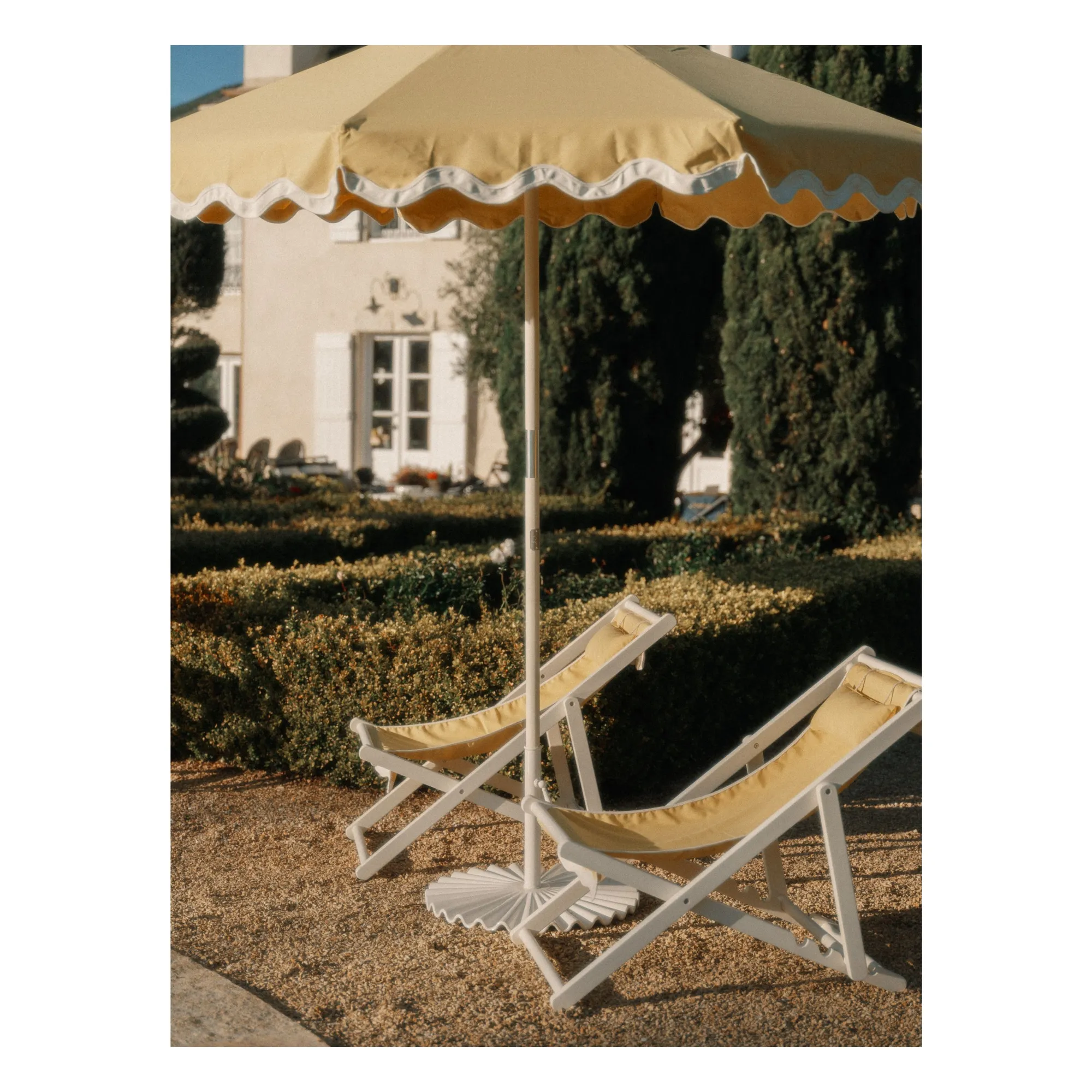 Parasol festonné Beach Club | Jaune- Image produit n°2
