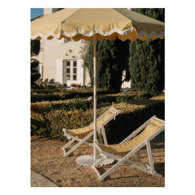 Beach Club scalloped parasol | Yellow