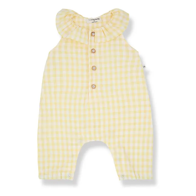 Egina Tuta in seersucker vichy | Giallo chiaro