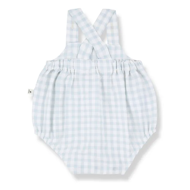 Barboteuse Patras Vichy Seersucker | Bleu pâle