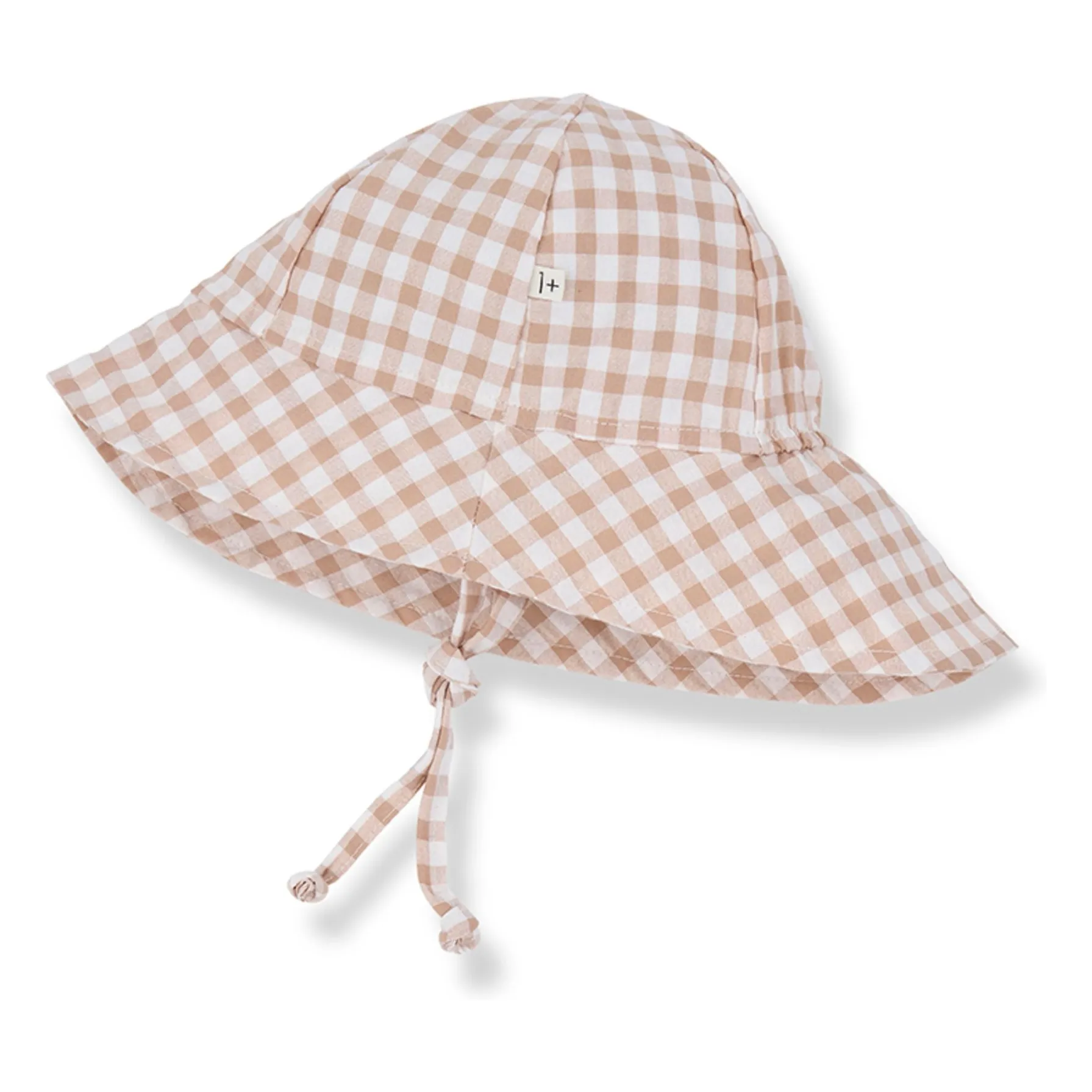 1+ In The Family Taupe Brown Egas Vichy Seersucker Hat