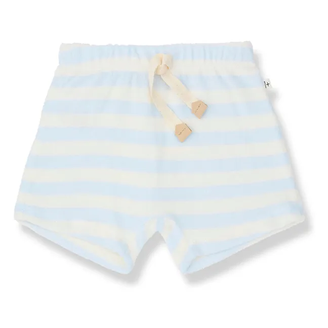 Feres Striped Terry Bermuda Shorts | Pale blue