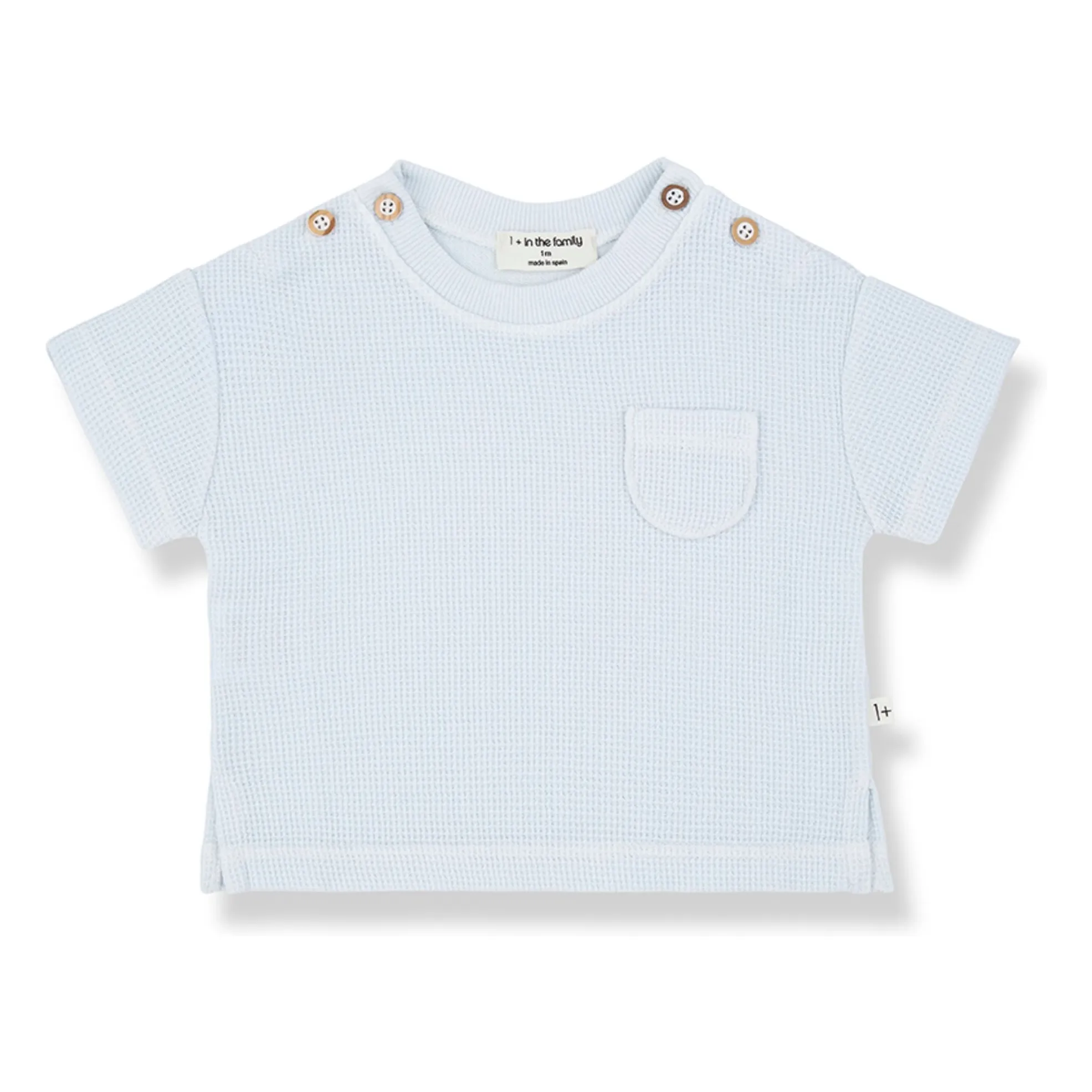 1+ In The Family Pale Blue Delion Waffle T-Shirt