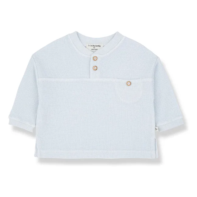 Amorgos Waffle Sweater | Pale blue