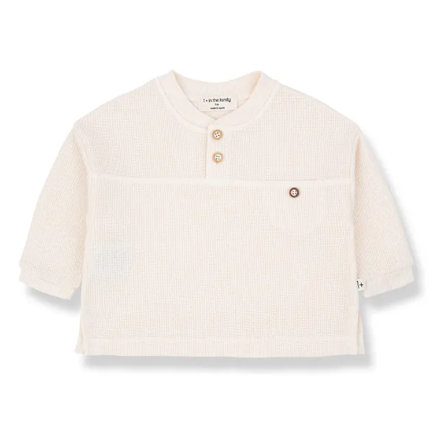 Amorgos Waffle Sweater | Ecru