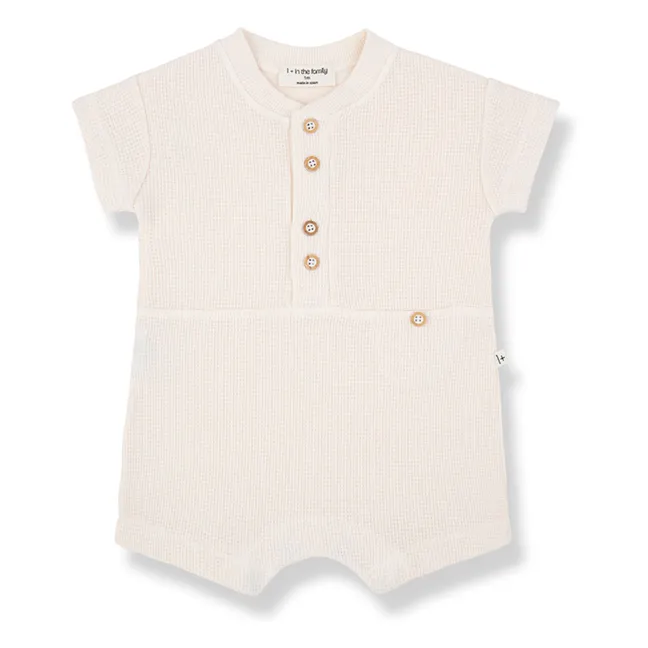 Combishort Gaufrée Volos | Ecru