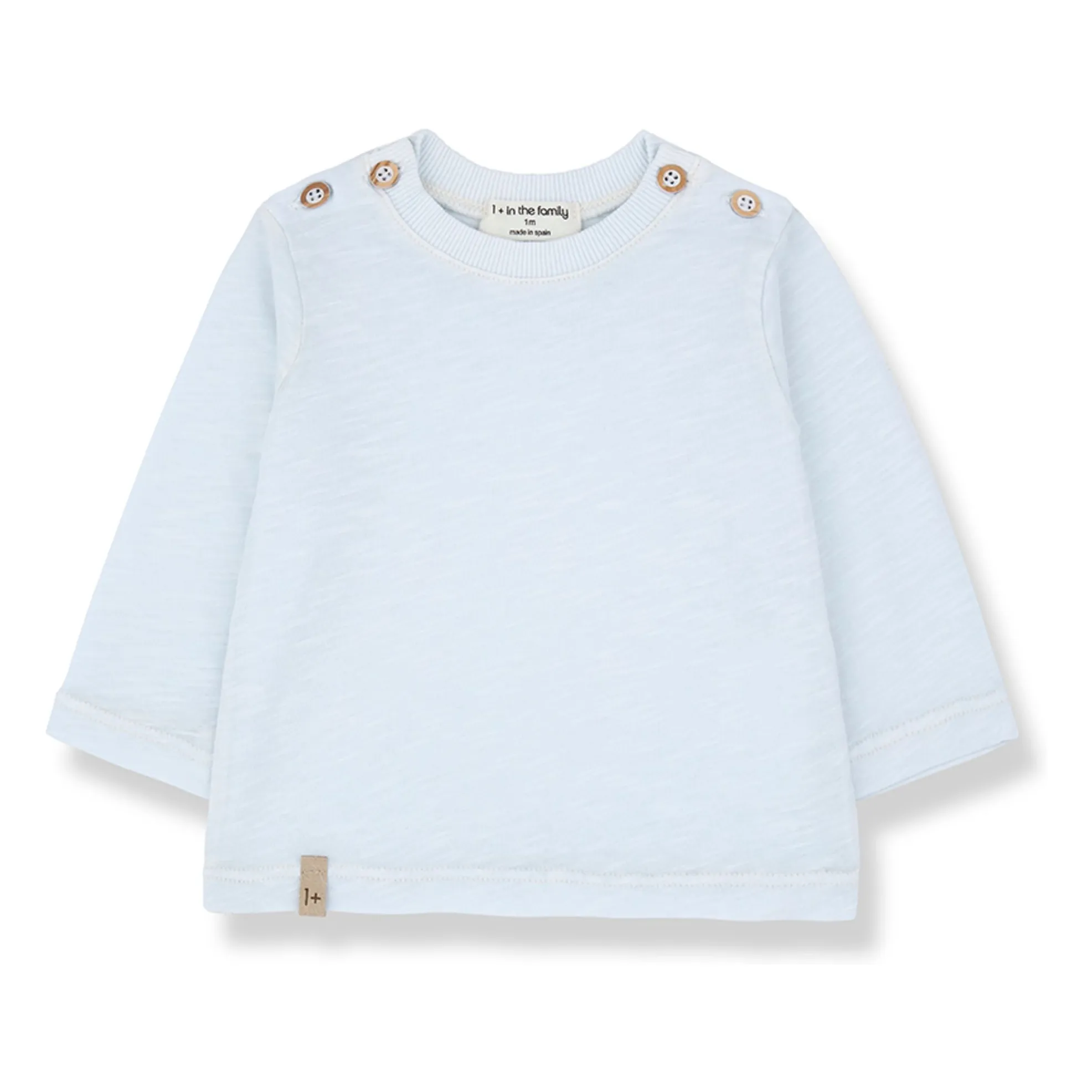 1+ In The Family Pale Blue Andros Chiné T-Shirt