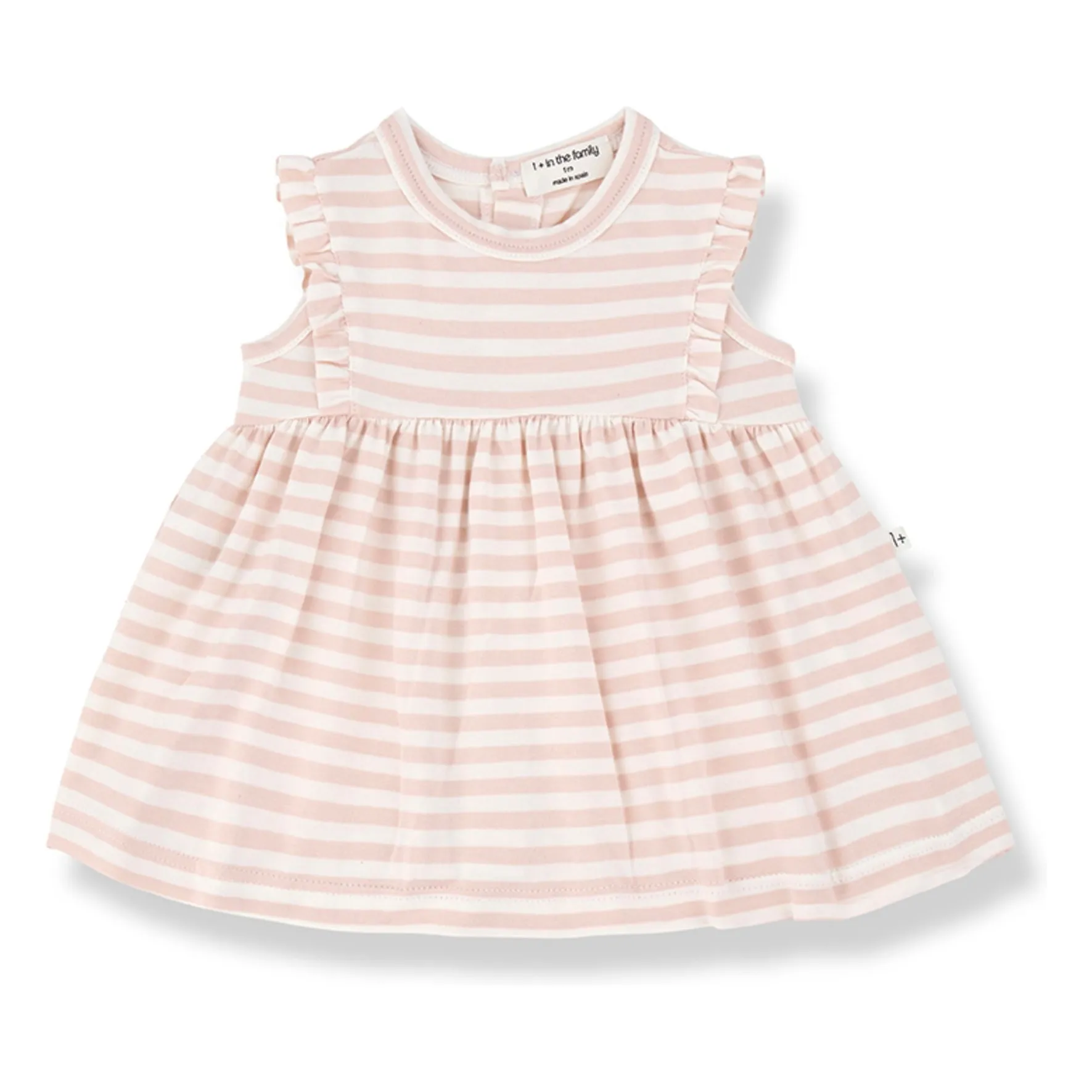 1+ In The Family Beige Pink Valentina Striped Dress