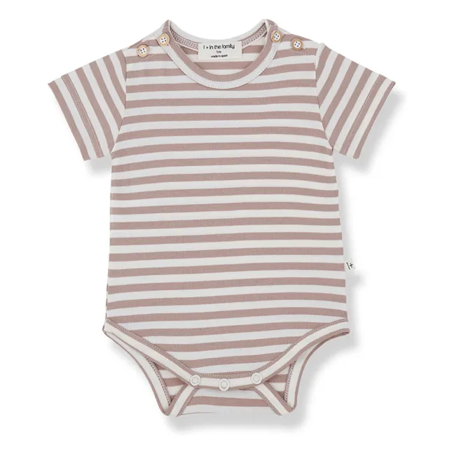 Body Eloi Rayé | Taupe brown