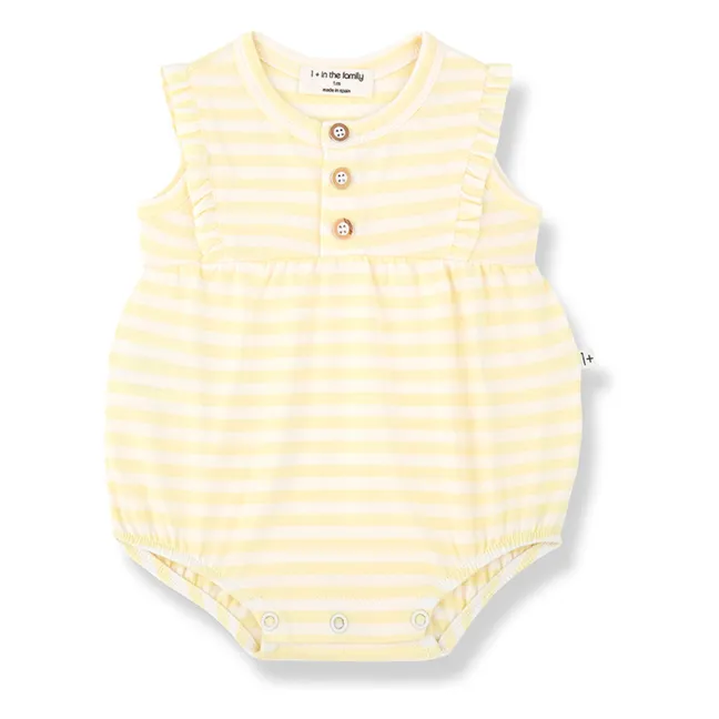 Cinnia Striped romper | Pale yellow