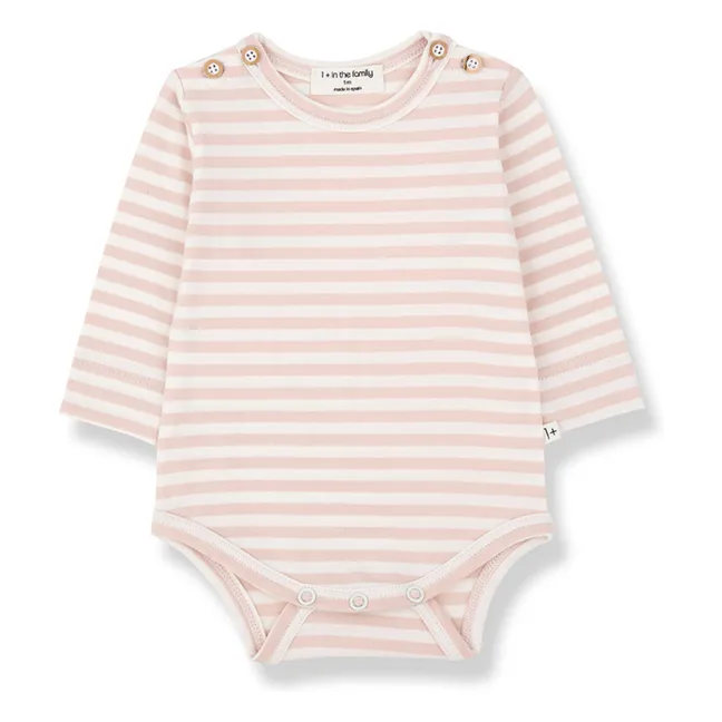 Striped Biel bodysuit | Beige pink