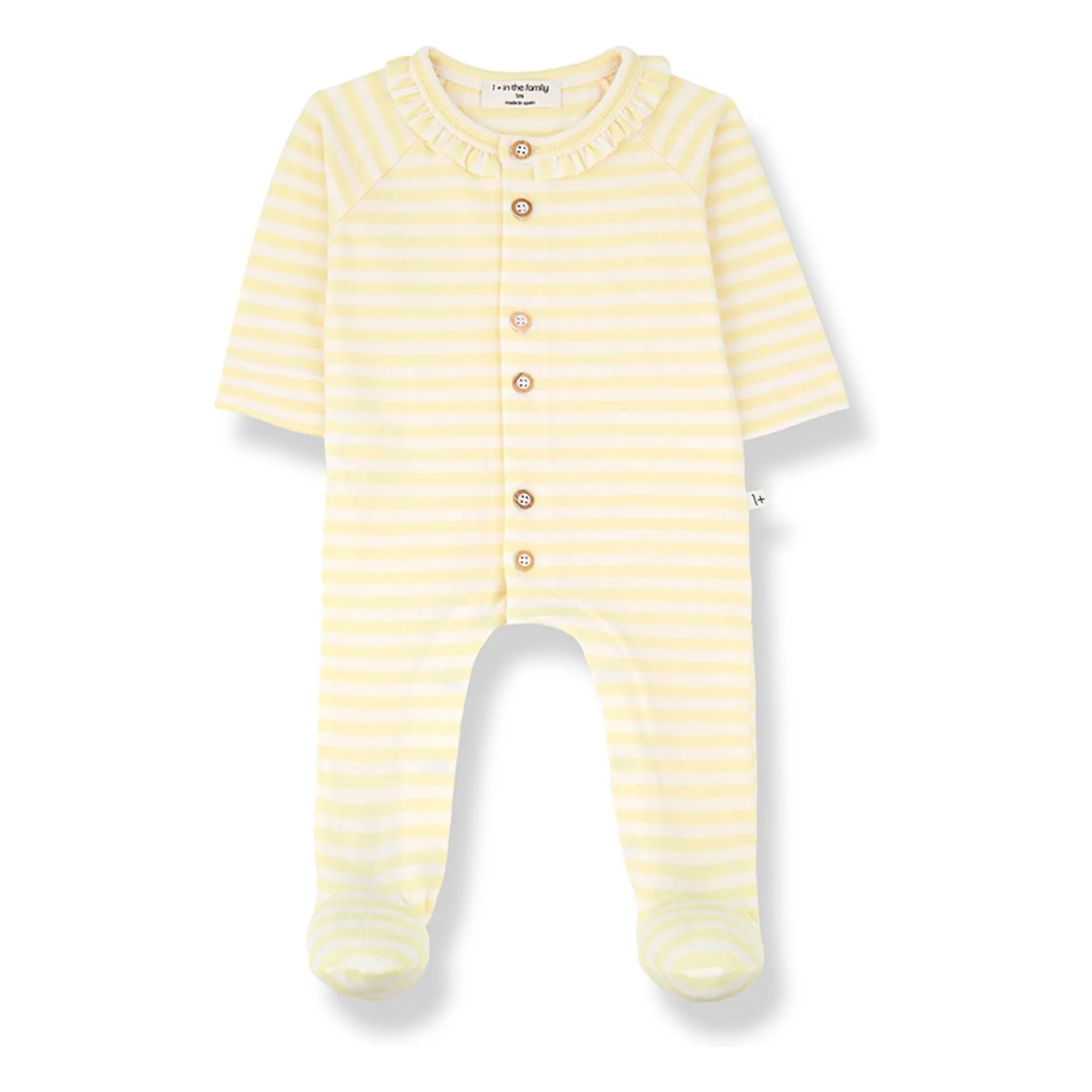 1+ In The Family Pale Yellow Camila Striped Pyjamas