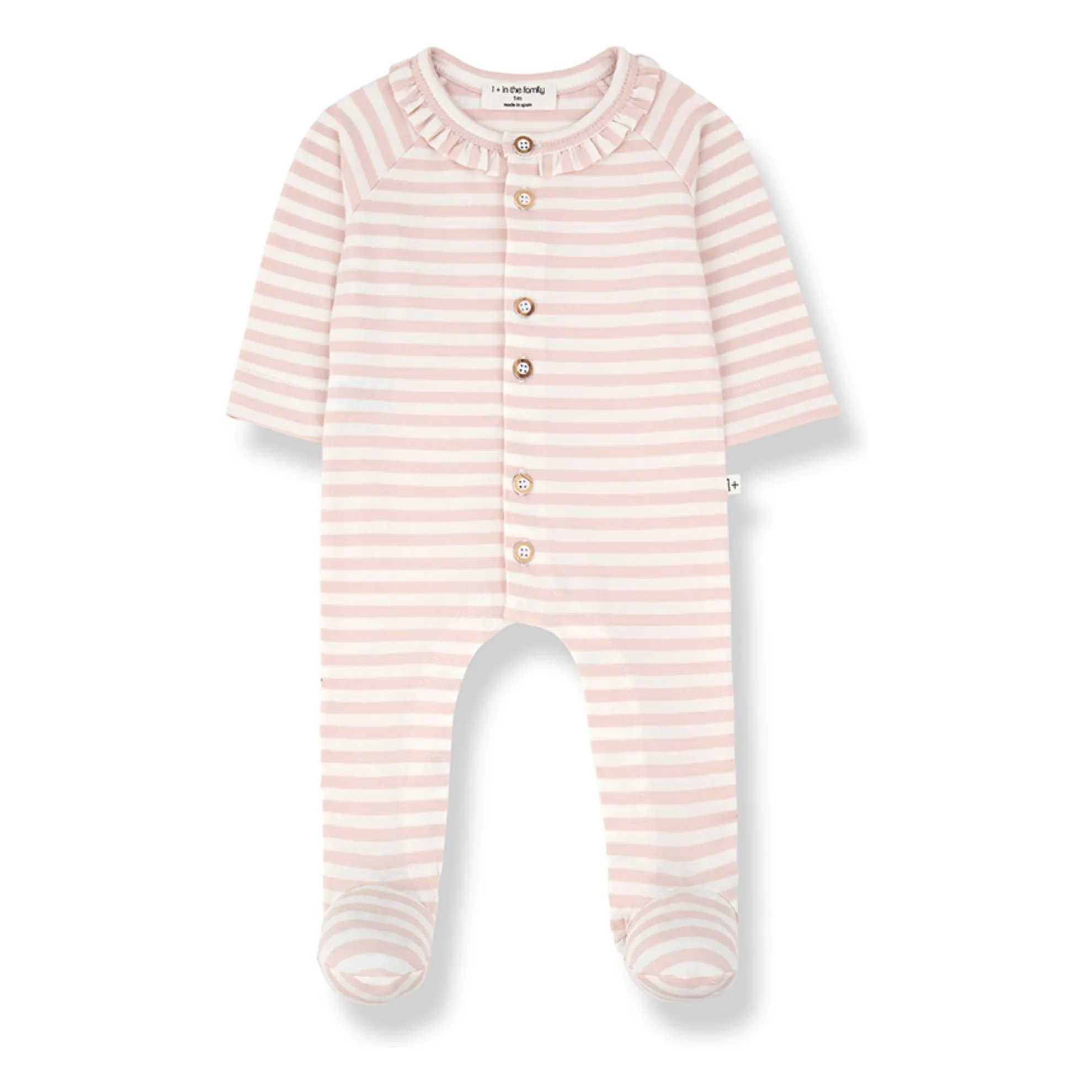 1+ In The Family Beige Pink Camila Striped Pyjamas