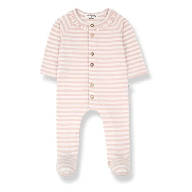 Pyjama Camila Rayé | Beige rosé