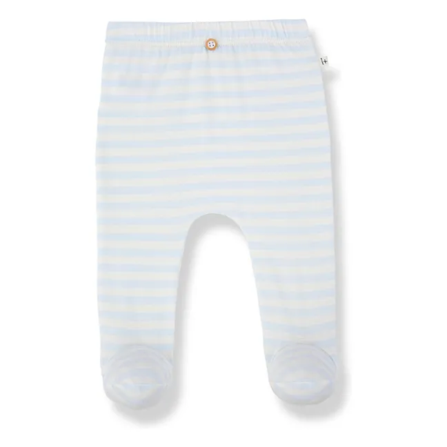 Striped Ros tights | Pale blue