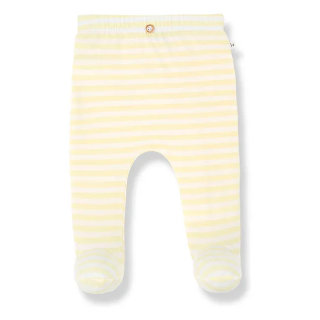 Collants Ros Rayés | Jaune pâle