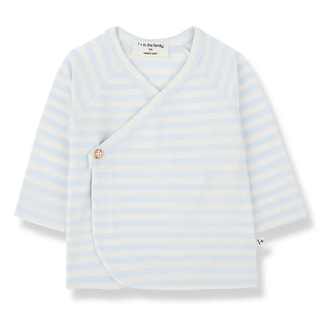 T-shirt Idara Rayé | Bleu pâle