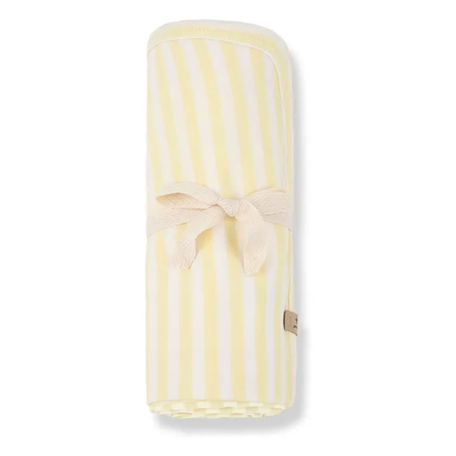 Striped Betta blanket | Pale yellow