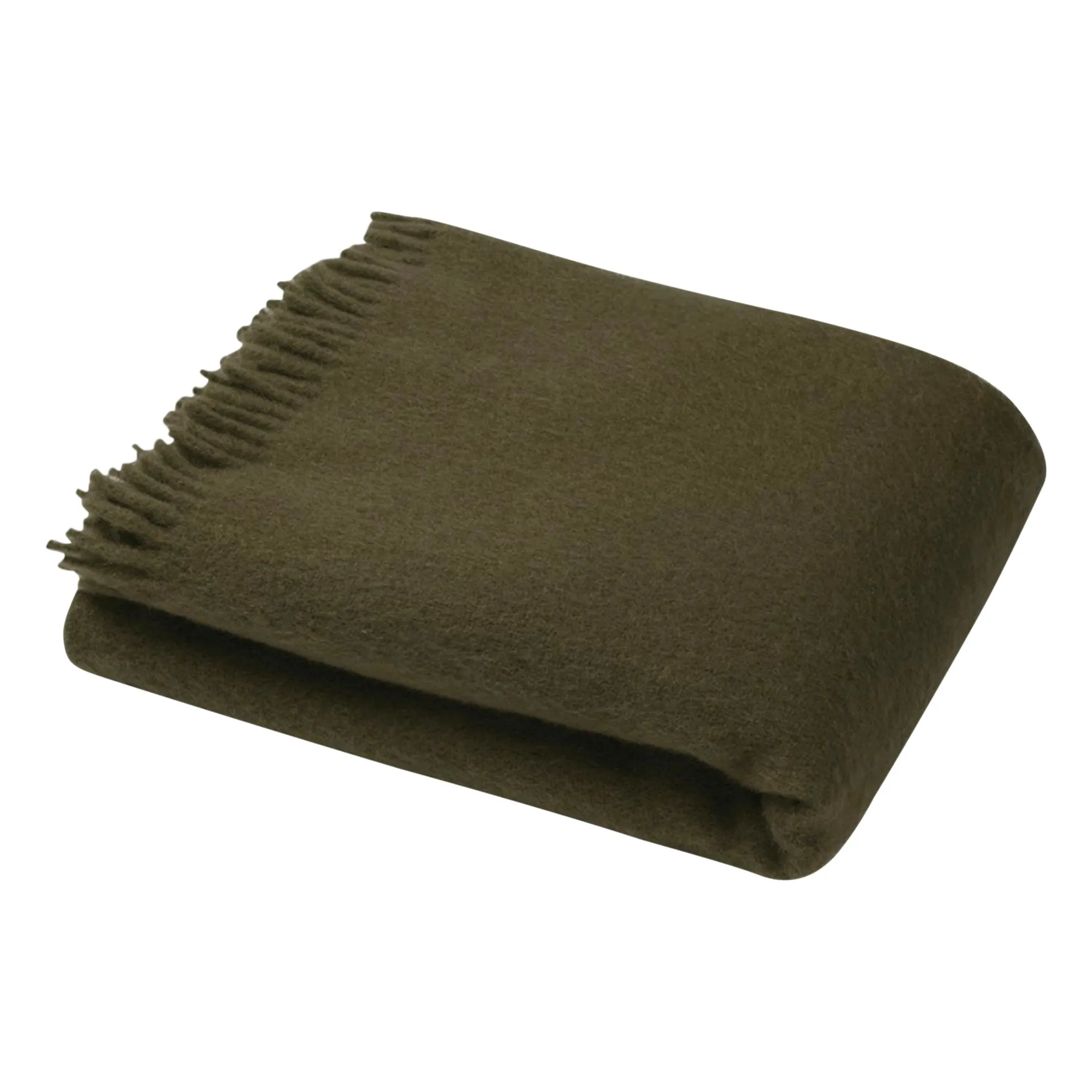 Cloud mohair throw | Olive