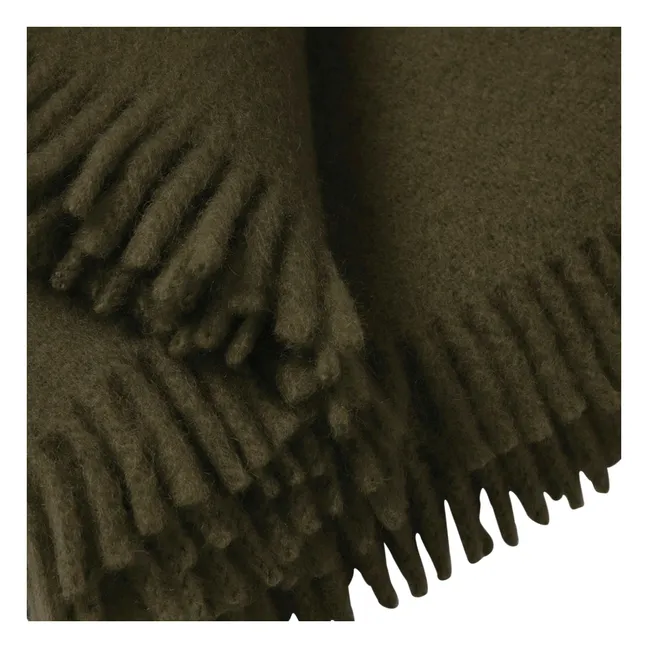 Cloud mohair throw | Olive
