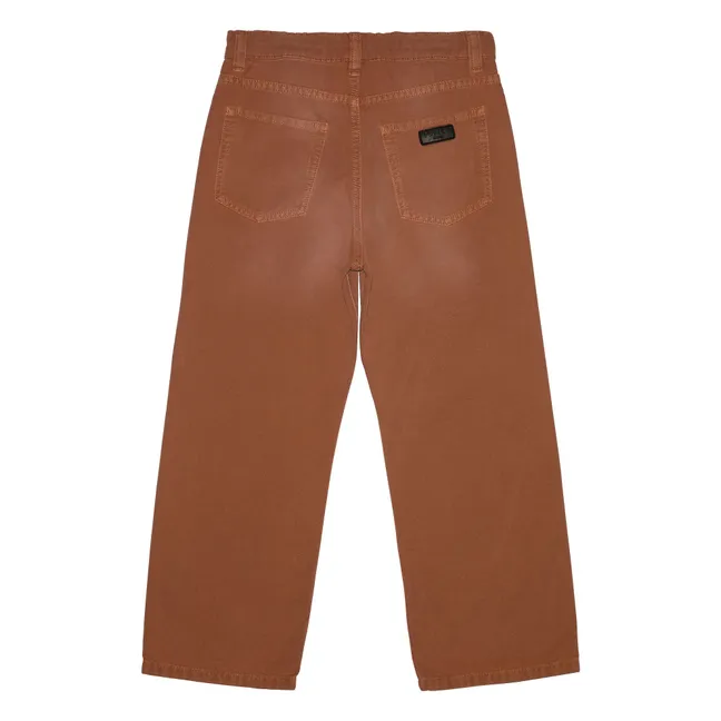 Jeans Hank a gamba larga | Camel