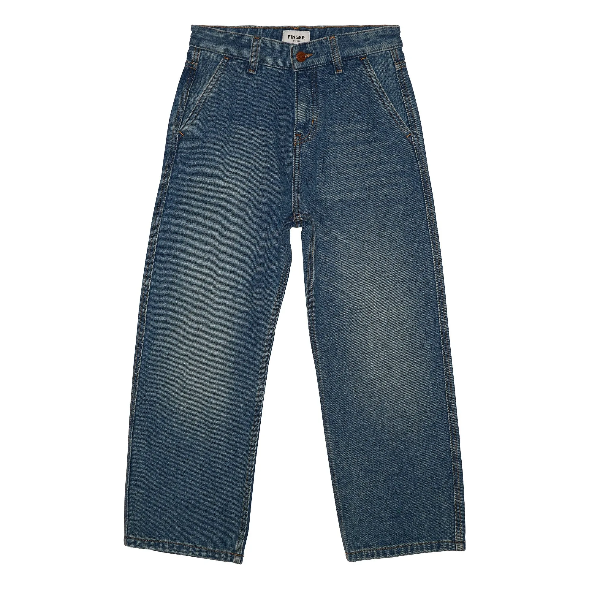 Finger In The Nose Denim Blue Hank Wide Jeans