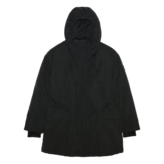 Parka con forro de fibra reciclada Zebra | Negro