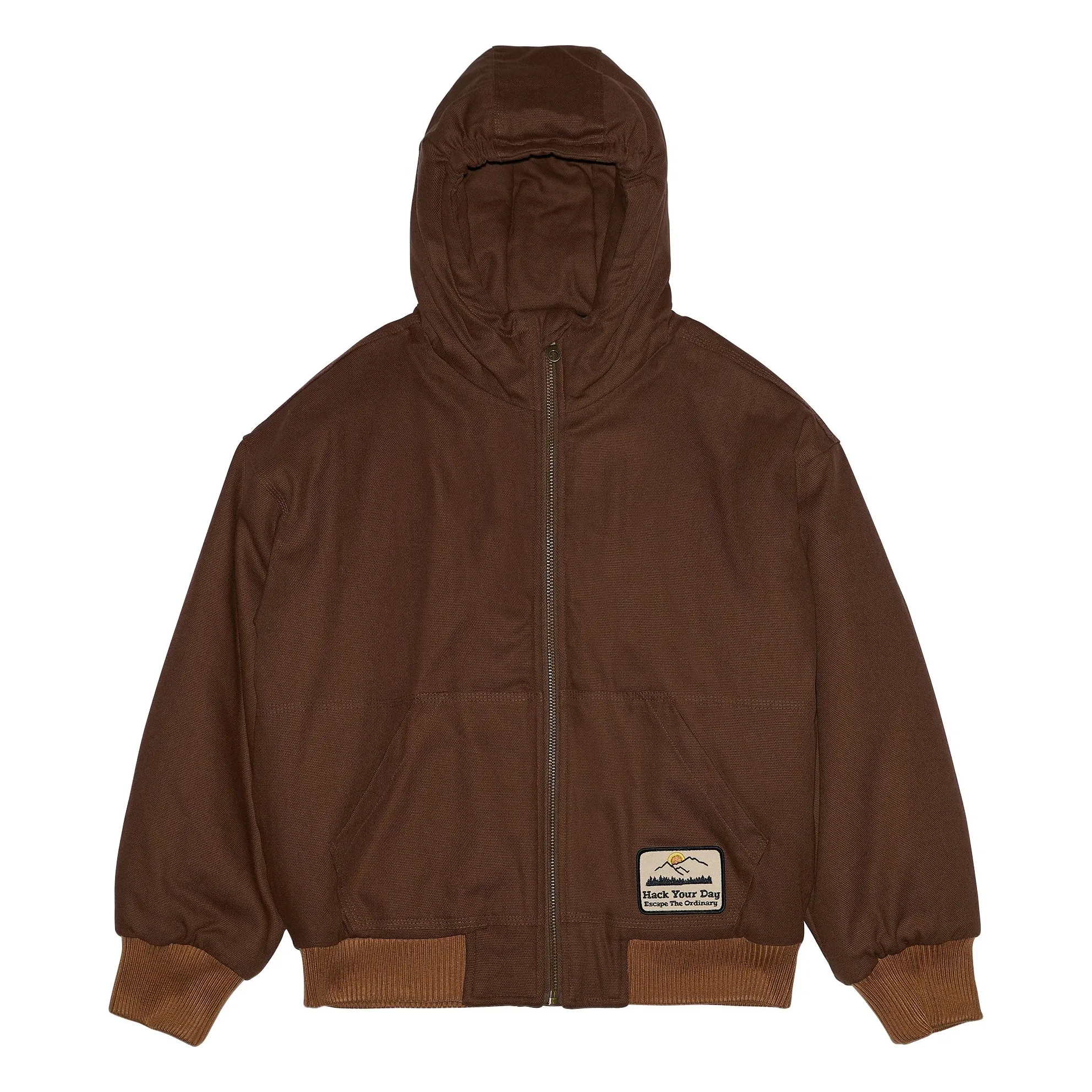 Hundred Pieces Brown Matt Hooded Jacket