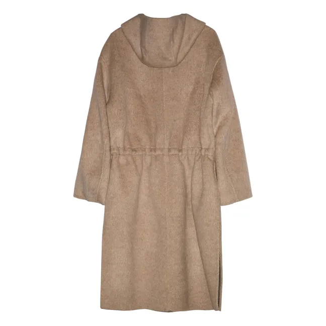 Equinoxe Wool Hooded Coat | Pearl grey