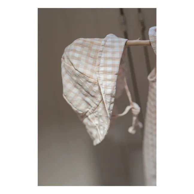 Sombrero Egas Vichy Seersucker | Beige rosado