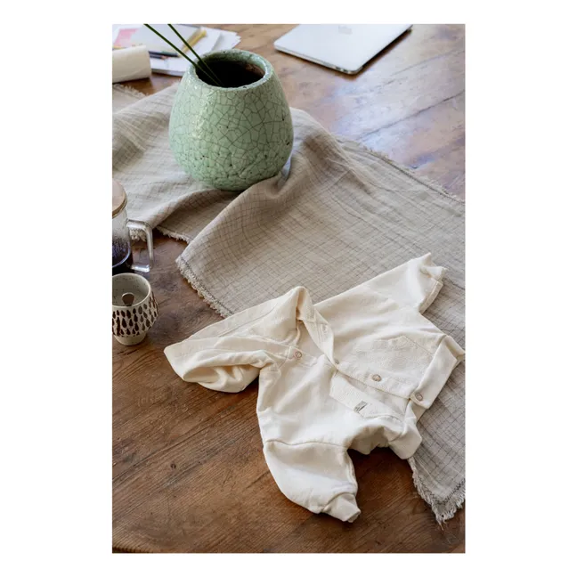 Naxos Polar Hooded Jacket | Ecru