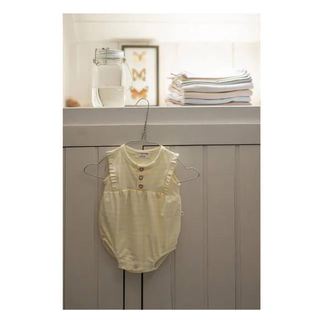 Cinnia Striped romper | Pale yellow