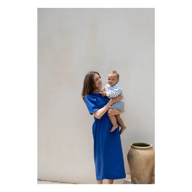 Sweat Marroig Rayé | Bleu ciel