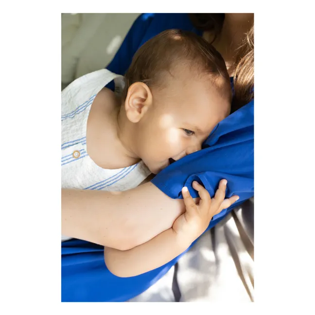 Montjoi striped jumpsuit | Light blue