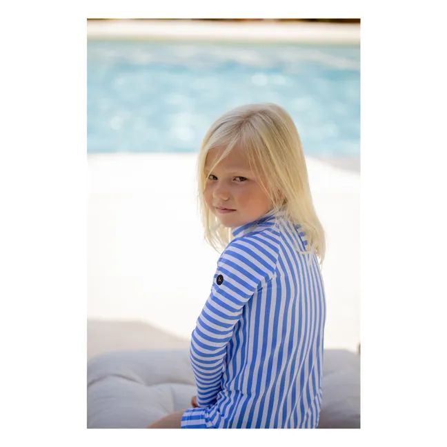 Camiseta de rayas con protección UV Telmo | Azul Cielo