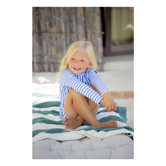 Morell Striped Bath Trunks | Light blue