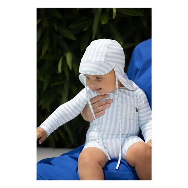 Eivissa Striped Cap | Almond green