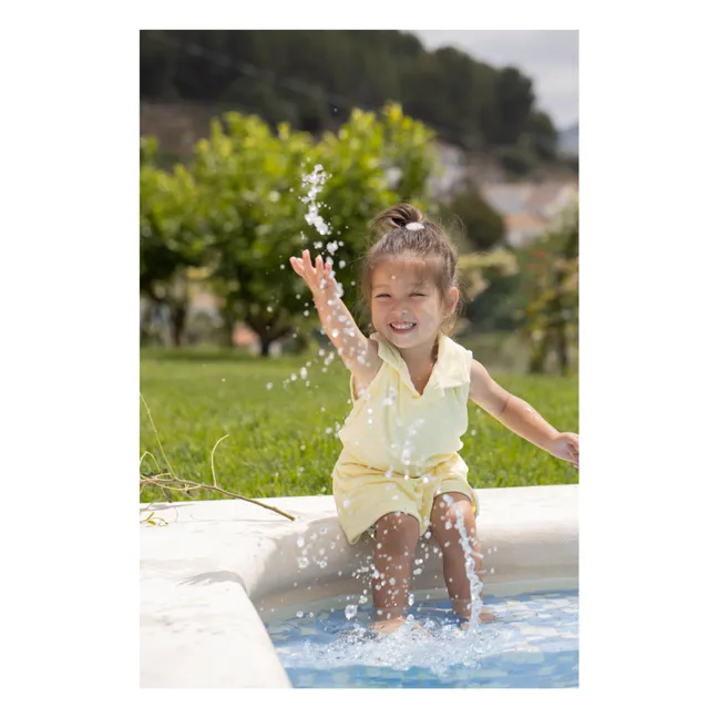 Camiseta de tirantes con cuello polo Selva Eponge | Amarillo