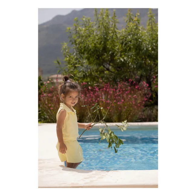 Tanktop Polokragen Selva Frottee | Gelb