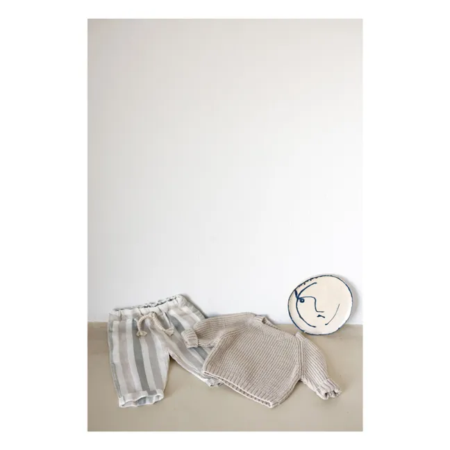 Pantalones de lino a rayas Regencos | Crudo