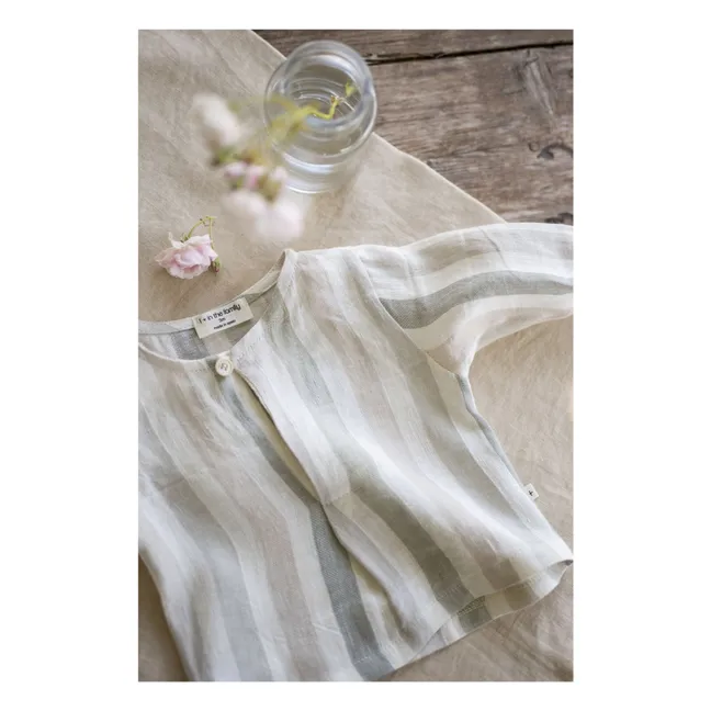 Chemise Casavells Rayée Lin | Ecru