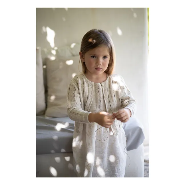 Vestido bordado Soana | Crudo