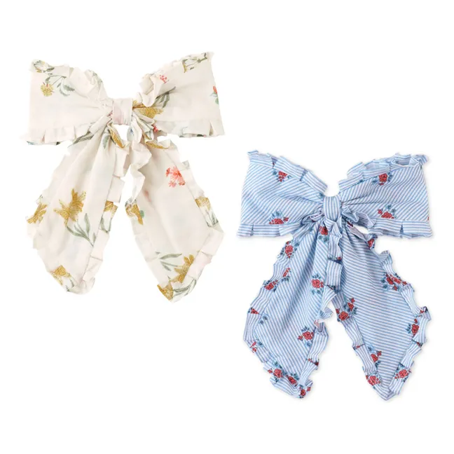 Lot de 2 Barrettes Haven Nœuds | Ecru