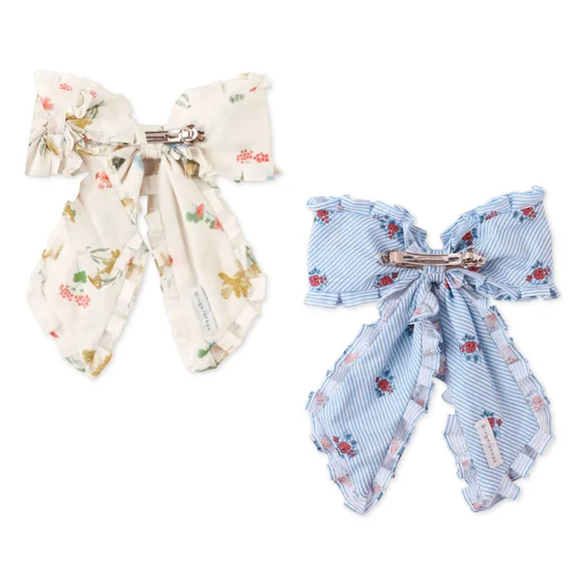 Lot de 2 Barrettes Haven Nœuds | Ecru
