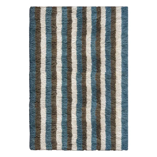 Tapis en laine Arable Land, Evelina Kroon | Bleu